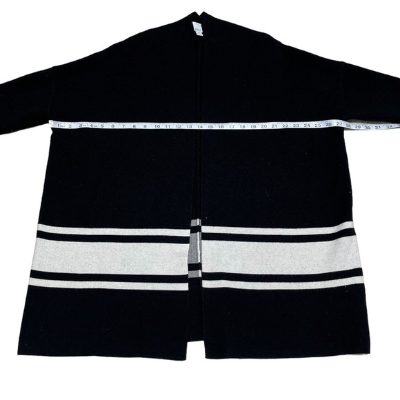Anthropologie NVLT Open Front Cardigan Black
White Stripe Size M - Picture 7 of 8